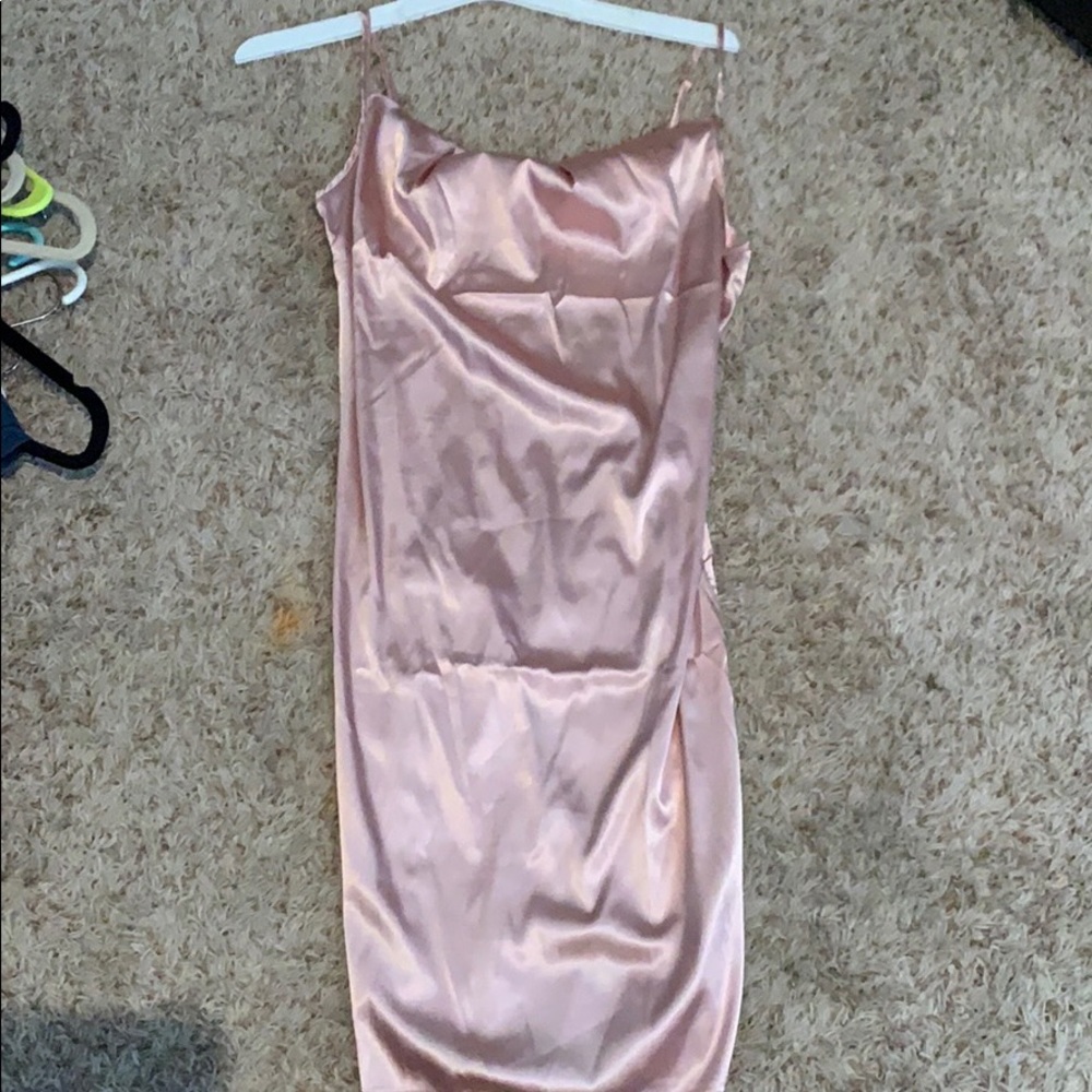 Pink silk dress